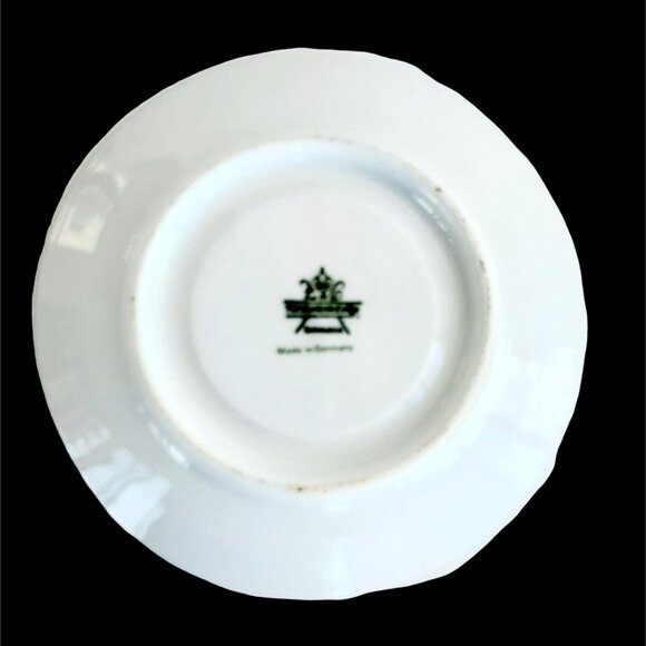 German Demitasse Saucer, Tirschenreuth Petite Rose - Picture 4 of 8